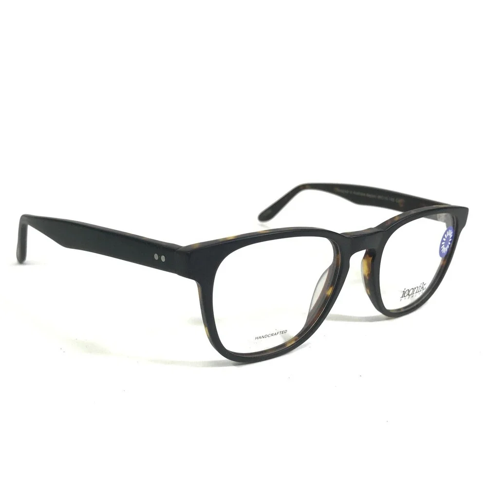 Iconik Eyeglasses Frames Kaylen C01 Brown Tortoise Square Horn Rim 49-19-145
